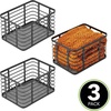 image:imagemDesign Metal Steel Wire Storage Basket Bin wBuiltin Handle Open Top Industrial Design for Closet Shelf Organization Organize Clothes Accessories Carson Collection  3 Pack  Matte Black
