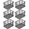 image:imagemDesign Metal Steel Wire Storage Basket Bin wBuiltin Handle Open Top Industrial Design for Closet Shelf Organization Organize Clothes Accessories Carson Collection  6 Pack  Matte Black