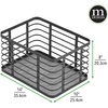 image:imagemDesign Metal Steel Wire Storage Basket Bin wBuiltin Handle Open Top Industrial Design for Closet Shelf Organization Organize Clothes Accessories Carson Collection  3 Pack  Matte Black
