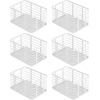 image:imagemDesign Metal Steel Wire Storage Basket Bin wBuiltin Handle Open Top Industrial Design for Closet Shelf Organization Organize Clothes Accessories Carson Collection  6 Pack  Matte White