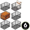 image:imagemDesign Metal Steel Wire Storage Basket Bin wBuiltin Handle Open Top Industrial Design for Closet Shelf Organization Organize Clothes Accessories Carson Collection  6 Pack  Matte Black