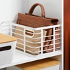 image:imagemDesign Metal Steel Wire Storage Basket Bin wBuiltin Handle Open Top Industrial Design for Closet Shelf Organization Organize Clothes Accessories Carson Collection  6 Pack  Matte White