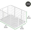 image:imagemDesign Metal Steel Wire Storage Basket Bin wBuiltin Handle Open Top Industrial Design for Closet Shelf Organization Organize Clothes Accessories Carson Collection  6 Pack  Matte White
