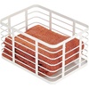 image:imagemDesign Metal Steel Wire Storage Basket Bin wBuiltin Handle Open Top Industrial Design for Closet Shelf Organization Organize Clothes Accessories Carson Collection  3 Pack  Matte White