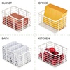 image:imagemDesign Metal Steel Wire Storage Basket Bin wBuiltin Handle Open Top Industrial Design for Closet Shelf Organization Organize Clothes Accessories Carson Collection  3 Pack  Matte White