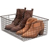 image:imagemDesign Metal Wire Closet Storage Basket Organizer with Handles for Organizing Bedroom Bathroom Mudroom Entryway Hallway or Linen Closets  Concerto Collection  4 Pack  Bronze