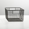 image:imagemDesign Metal Wire Closet Storage Basket Organizer with Handles for Organizing Bedroom Bathroom Mudroom Entryway Hallway or Linen Closets  Concerto Collection  2 Pack  Black