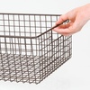 image:imagemDesign Metal Wire Closet Storage Basket Organizer with Handles for Organizing Bedroom Bathroom Mudroom Entryway Hallway or Linen Closets  Concerto Collection  4 Pack  Bronze