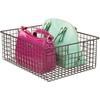 image:imagemDesign Metal Wire Closet Storage Basket Organizer with Handles for Organizing Bedroom Bathroom Mudroom Entryway Hallway or Linen Closets  Concerto Collection  4 Pack  Bronze