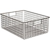 image:imagemDesign Metal Wire Closet Storage Basket Organizer with Handles for Organizing Bedroom Bathroom Mudroom Entryway Hallway or Linen Closets  Concerto Collection  4 Pack  Bronze