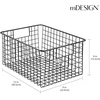 image:imagemDesign Metal Wire Closet Storage Basket Organizer with Handles for Organizing Bedroom Bathroom Mudroom Entryway Hallway or Linen Closets  Concerto Collection  2 Pack  Black
