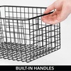image:imagemDesign Metal Wire Closet Storage Basket Organizer with Handles for Organizing Bedroom Bathroom Mudroom Entryway Hallway or Linen Closets  Concerto Collection  2 Pack  Black