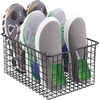 image:imagemDesign Metal Wire Closet Storage Basket Organizer with Handles for Organizing Bedroom Bathroom Mudroom Entryway Hallway or Linen Closets  Concerto Collection  2 Pack  Black