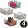 image:imagemDesign Metal Wire Closet Storage Basket Organizer with Handles for Organizing Bedroom Bathroom Mudroom Entryway Hallway or Linen Closets  Concerto Collection  4 Pack  Bronze