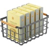 image:imagemDesign Metal Wire Food Organizer Storage Bin Basket with Bamboo Handles for Kitchen CabinetsPantry Organizing  Farmhouse Decor  Yami Collection  8 Pack  Graphite GrayNatural