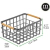 image:imagemDesign Metal Wire Food Organizer Storage Bin Basket with Bamboo Handles for Kitchen CabinetsPantry Organizing  Farmhouse Decor  Yami Collection  8 Pack  Graphite GrayNatural