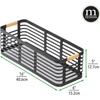 image:imagemDesign Metal Wire Rustic Farmhouse Small Food Organizer Storage Bin Basket with Wood Handle for Kitchen Pantry Shelf Cabinet or Cupboard  2 Pack  BlackNatural