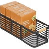 image:imagemDesign Metal Wire Rustic Farmhouse Small Food Organizer Storage Bin Basket with Wood Handle for Kitchen Pantry Shelf Cabinet or Cupboard  2 Pack  BlackNatural
