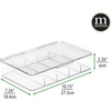 image:imagemDesign Plastic Divided Stackable Hair Makeup amp Jewelry Organizer Box with Hinge Lid for Bathroom Vanity Countertop  5 Sections  Stores Hair Clips Barrettes  Ligne Collection  2 Pack  Clear725 x 1075 x 236 Pack of 2