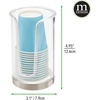 image:imagemDesign Plastic Small Compact Disposable Paper Cup Dispenser Mouthwash Rinsing Cups Storage Holder for Bathroom Vanity Countertops Makeup Table Powder Room Lumiere Collection ClearBrushed ChromeClearBrushed