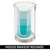 image:imagemDesign Plastic Small Compact Disposable Paper Cup Dispenser Mouthwash Rinsing Cups Storage Holder for Bathroom Vanity Countertops Makeup Table Powder Room Lumiere Collection ClearBrushed ChromeClearBrushed