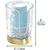 image:imagemDesign PlasticSteel Compact Small Disposable Paper Cup Dispenser Storage Holder for Rinsing Cups on Bathroom Vanity Countertops  Rain Collection  ClearWhiteClearSoft Brass