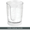 image:imagemDesign PlasticSteel Compact Small Disposable Paper Cup Dispenser Storage Holder for Rinsing Cups on Bathroom Vanity Countertops  Rain Collection  ClearWhiteClearWhite