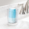 image:imagemDesign PlasticSteel Compact Small Disposable Paper Cup Dispenser Storage Holder for Rinsing Cups on Bathroom Vanity Countertops  Rain Collection  ClearWhiteClearWhite