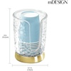 image:imagemDesign PlasticSteel Compact Small Disposable Paper Cup Dispenser Storage Holder for Rinsing Cups on Bathroom Vanity Countertops  Rain Collection  ClearWhiteClearSoft Brass