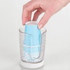 image:imagemDesign PlasticSteel Compact Small Disposable Paper Cup Dispenser Storage Holder for Rinsing Cups on Bathroom Vanity Countertops  Rain Collection  ClearWhiteClearWhite
