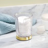 image:imagemDesign PlasticSteel Compact Small Disposable Paper Cup Dispenser Storage Holder for Rinsing Cups on Bathroom Vanity Countertops  Rain Collection  ClearWhiteClearSoft Brass