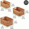 image:imagemDesign Rectangular Woven Braided Rope Home Storage Baskets with Handles  for Organizing Closet Bedroom Bathroom Living Room Entryway Office  Nested Bins in Different Sizes  Set of 3  Camel