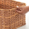 image:imagemDesign Rectangular Woven Braided Rope Home Storage Baskets with Handles  for Organizing Closet Bedroom Bathroom Living Room Entryway Office  Nested Bins in Different Sizes  Set of 3  Camel