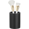 image:imagemDesign Resin 3Piece Bathroom Vanity Countertop Accessories  Soap Dispenser Tumbler Rinsing Cup and Canister Holder Sets  Complete Modern Counter Aesthetic  Set of 3  BlackBlack