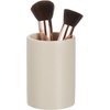 image:imagemDesign Resin 3Piece Bathroom Vanity Countertop Accessories  Soap Dispenser Tumbler Rinsing Cup and Canister Holder Sets  Complete Modern Counter Aesthetic  Set of 3  BlackTaupe