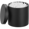 image:imagemDesign Resin 3Piece Bathroom Vanity Countertop Accessories  Soap Dispenser Tumbler Rinsing Cup and Canister Holder Sets  Complete Modern Counter Aesthetic  Set of 3  BlackBlack