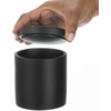 image:imagemDesign Resin 3Piece Bathroom Vanity Countertop Accessories  Soap Dispenser Tumbler Rinsing Cup and Canister Holder Sets  Complete Modern Counter Aesthetic  Set of 3  BlackBlack