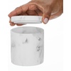 image:imagemDesign Resin 3Piece Bathroom Vanity Countertop Accessories  Soap Dispenser Tumbler Rinsing Cup and Canister Holder Sets  Complete Modern Counter Aesthetic  Set of 3  BlackMarble