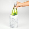image:imagemDesign Single Bottle Wine Chiller  Ice Bucket Cooler for Kitchen Bar Party Decor  Holds Cold Wine Champagne Beer ReadytoDrink Cocktail Utensils Serving Tongs  White MarbleMarble