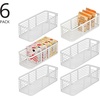 image:imagemDesign Slim Metal Wire Food Bin Basket Organizer for Storage in Kitchen Pantry Cabinet and Countertop Bin for Fruits Vegetables and Snack Organization Carson Collection 6 Pack Matte White
