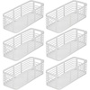 image:imagemDesign Slim Metal Wire Food Bin Basket Organizer for Storage in Kitchen Pantry Cabinet and Countertop Bin for Fruits Vegetables and Snack Organization Carson Collection 6 Pack Matte White