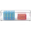 image:imagemDesign Small Plastic Office Storage Container Bins with Handles for Organization in Filing Cabinet Closet Shelf or Desk Drawers Organizer for Notes Pens Pencils Ligne Collection Clear