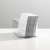 image:imagemDesign Small Plastic Office Storage Container Bins with Handles for Organization in Filing Cabinet Closet Shelf or Desk Drawers Organizer for Notes Pens Pencils Ligne Collection Clear