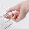 image:imagemDesign Small Plastic Office Storage Container Bins with Handles for Organization in Filing Cabinet Closet Shelf or Desk Drawers Organizer for Notes Pens Pencils Ligne Collection Clear
