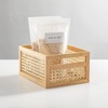 image:imagemDesign Small Wooden Rectangular Bin Natural Cane Organizer Storage Bin Box with BuiltIn Handles for Kitchen Storage Pantry Counter or Cabinet Organizer Multipurpose Organizing Bin  Natural