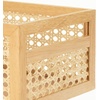 image:imagemDesign Small Wooden Rectangular Bin Natural Cane Organizer Storage Bin Box with BuiltIn Handles for Kitchen Storage Pantry Counter or Cabinet Organizer Multipurpose Organizing Bin  Natural