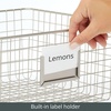 image:imagemDesign Square Steel Wired Storage Organizer Bin Baskets with Label Slot for Kitchen Pantry Cabinet Organizing Holder for Food Drinks Snacks Produce Omaha Collection 8 Pack Satin