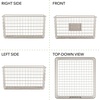 image:imagemDesign Square Steel Wired Storage Organizer Bin Baskets with Label Slot for Kitchen Pantry Cabinet Organizing Holder for Food Drinks Snacks Produce Omaha Collection 8 Pack Satin