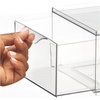 image:imagemDesign Stackable Storage Containers Box with 2 PullOut Drawers  Stacking Plastic Drawer Bins for Closet Organization Linen Coat Bedroom or Entryway Closets  Lumiere Collection  4 Pack Clear8 x 6 x 4 Pack of 2