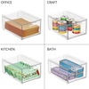 image:imagemDesign Stackable Storage Containers Box with 2 PullOut Drawers  Stacking Plastic Drawer Bins for Closet Organization Linen Coat Bedroom or Entryway Closets  Lumiere Collection  4 Pack Clear8 x 6 x 4 Pack of 2